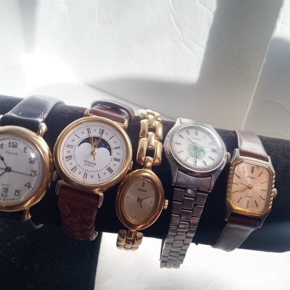 Lot of 5 Vintage Pulsar Watches - 1 Rare Native American Face - Picture 1 of 7